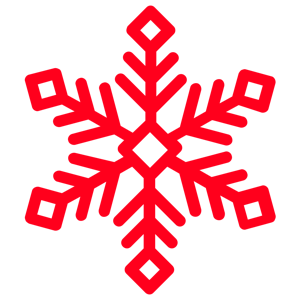 Noun abstract geometric snowflake 2143460 FF001C.